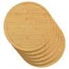 Chopping Boards 6 pcs Ø15.7"x0.6" Bamboo