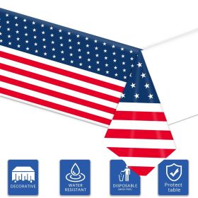 American Independence Day Hat Balloon National Flag Disposable Tableware Set Happy 4th Of July USA National Day Party Decor (Color: tablecloth)