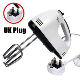 Multifunctional 7 Speed Mini Mixer Electric Food Blender Handheld Mixer Egg Beater Automatic Cream Food Cake Baking Dough Mixer (Color: UK Plug)