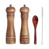 Wooden Grinder Pepper Mill Manual Pepper Ceramic Core Pepper Sea Salt Seasoning Bottle Base Set Kitchen Tools