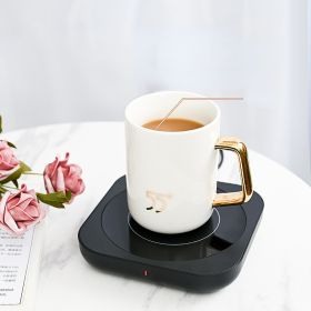 Coffee Mug Warmer Waterproof Smart Cup Warmer with 3 Temperature Setting for Warming & Heating Coffee; Beverage; Milk; Tea and Hot Chocolate (Color: Round-Woodgarin)