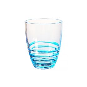 Swirl Acrylic Glasses Drinking Set of 4 DOF (15oz), Plastic Drinking Glasses, BPA Free Cocktail Glasses, Drinkware Set, Drinking Water Glasses (Color: as Pic)