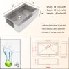 Farmhouse Kitchen Sink Apron Front Ledge Workstation Deep Single Bowl 16 Gauge Stainless Steel Sink with Drainer