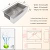 Farmhouse Kitchen Sink Apron Front Ledge Workstation Deep Single Bowl 16 Gauge Stainless Steel Sink with Drainer