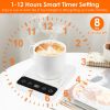 Desktop Electric Mug Warmer Auto Shut Off Timer Setting 6 Temperature Levels Cup Warmer for Milk Tea Cup Heating Plate